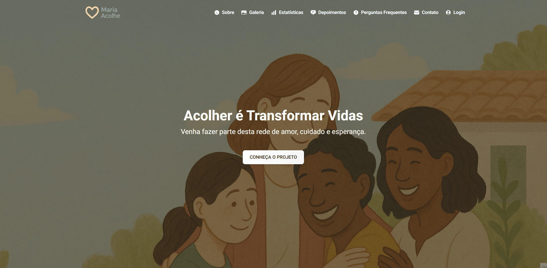 Imagem do projeto Website Maria Acolhe